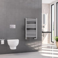 Eastbrook Defford Vertical Designer Straight Heated Towel Rail - Matt Grey
