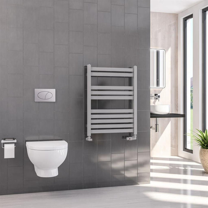Eastbrook Defford Vertical Designer Straight Heated Towel Rail - Matt Grey