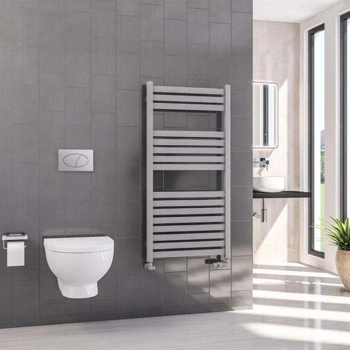 Eastbrook Defford Vertical Designer Straight Heated Towel Rail - Matt Grey