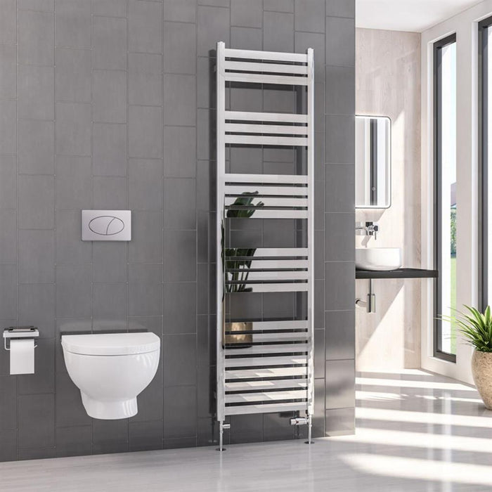 Eastbrook Defford Vertical Designer Straight Heated Towel Rail - Chrome