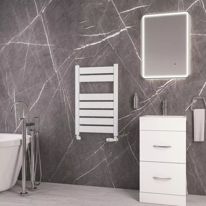 Eastbrook Santero Vertical Designer Heated Towel Rail - Gloss White