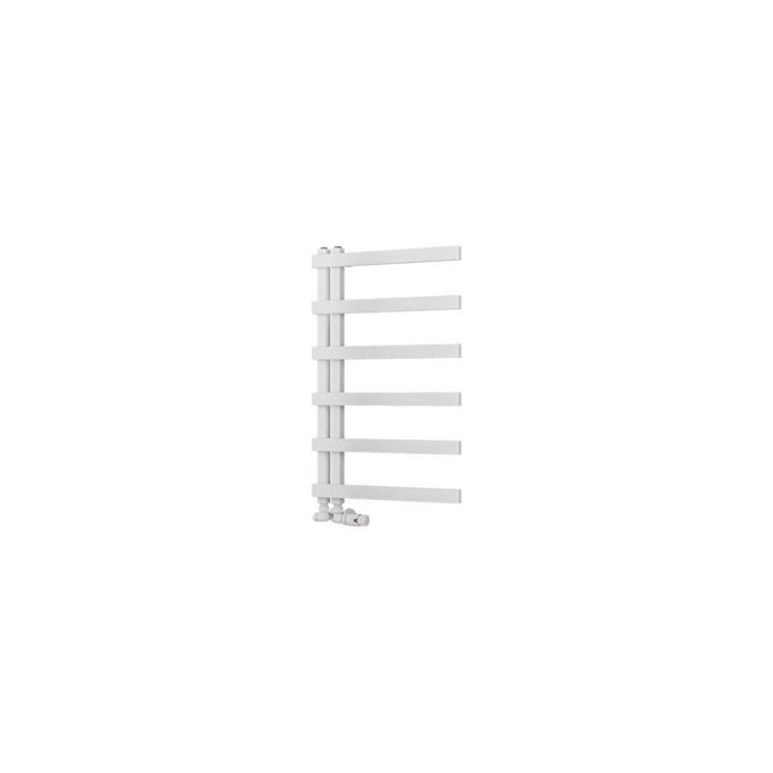 Eastbrook Platani Vertical Designer Straight Heated Towel Rail - Matt White