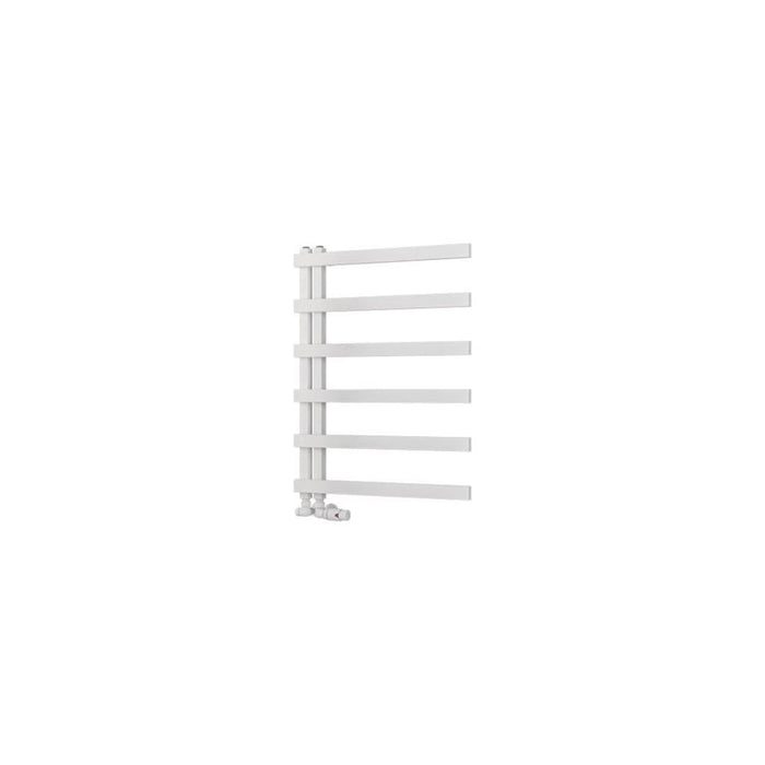 Eastbrook Platani Vertical Designer Straight Heated Towel Rail - Matt White