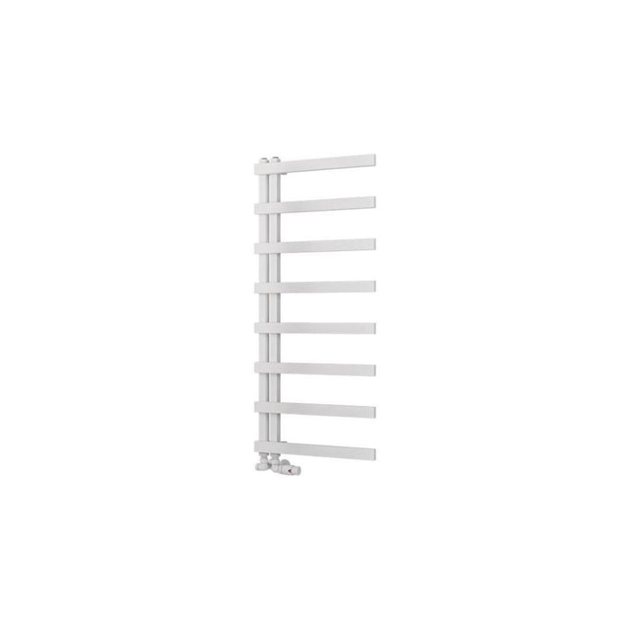Eastbrook Platani Vertical Designer Straight Heated Towel Rail - Matt White