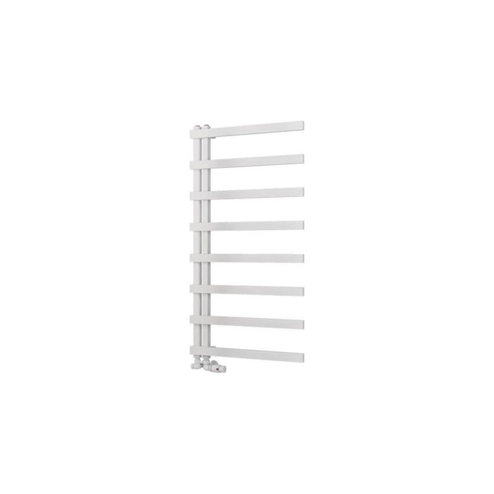 Eastbrook Platani Vertical Designer Straight Heated Towel Rail - Matt White