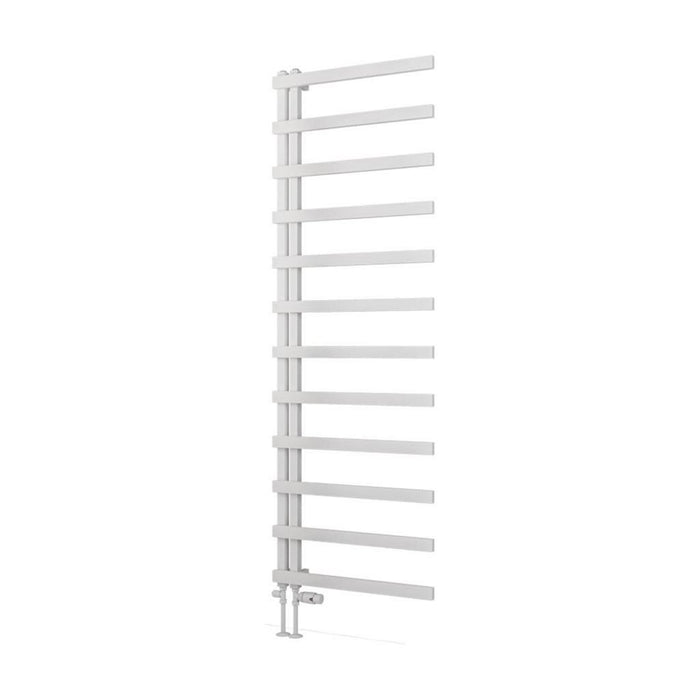 Eastbrook Platani Vertical Designer Straight Heated Towel Rail - Matt White