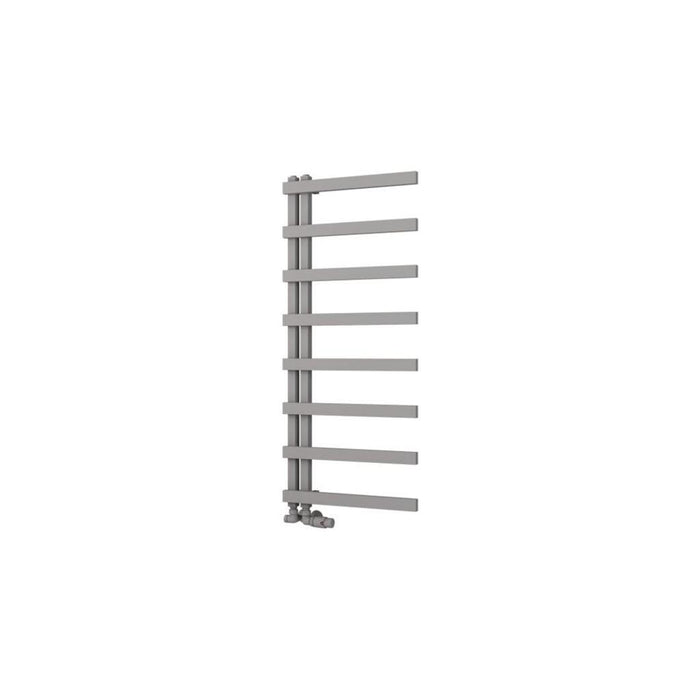 Eastbrook Platani Vertical Designer Straight Heated Towel Rail - Matt Grey