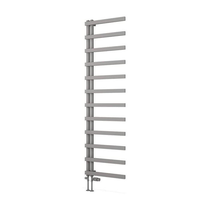 Eastbrook Platani Vertical Designer Straight Heated Towel Rail - Matt Grey