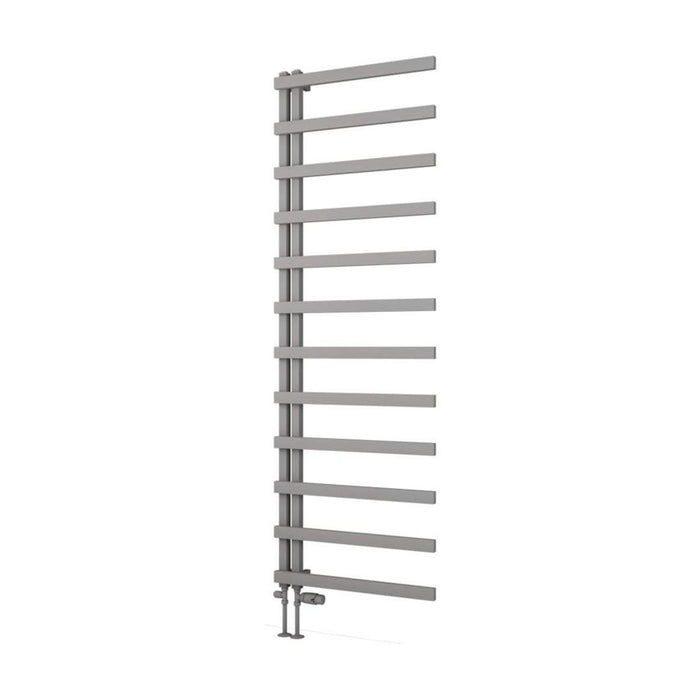 Eastbrook Platani Vertical Designer Straight Heated Towel Rail - Matt Grey