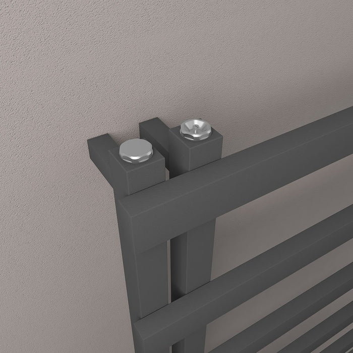 Eastbrook Platani Vertical Designer Straight Heated Towel Rail - Matt Anthracite