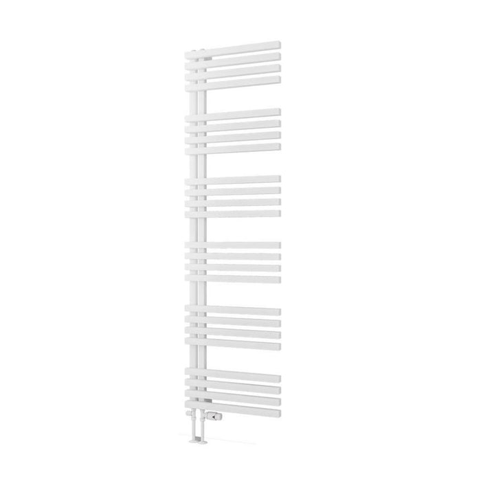 Eastbrook Reinbach Vertical Designer Straight Heated Towel Rail - Matt White