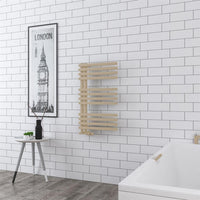 Eastbrook Reinbach Vertical Designer Straight Heated Towel Rail - Matt Cappuccino