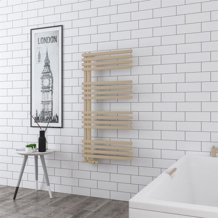 Eastbrook Reinbach Vertical Designer Straight Heated Towel Rail - Matt Cappuccino