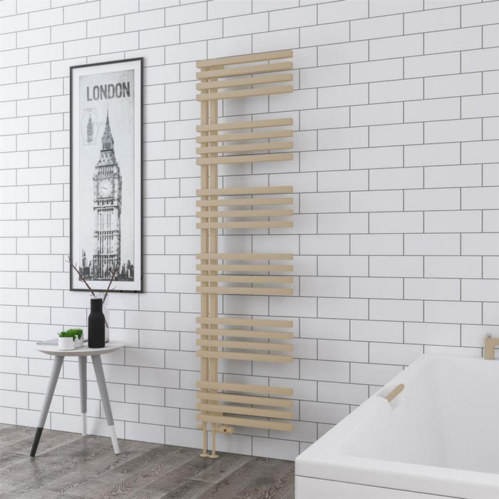 Eastbrook Reinbach Vertical Designer Straight Heated Towel Rail - Matt Cappuccino