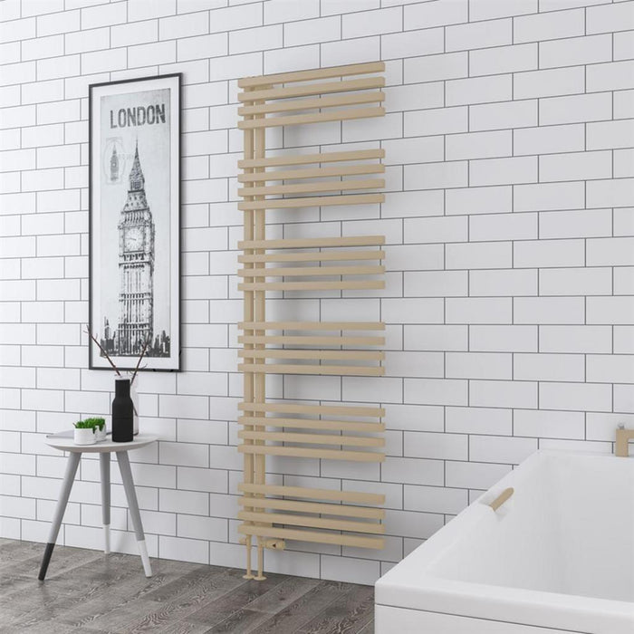 Eastbrook Reinbach Vertical Designer Straight Heated Towel Rail - Matt Cappuccino