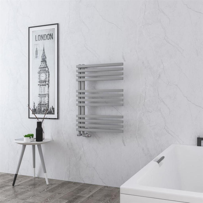 Eastbrook Reinbach Vertical Designer Straight Heated Towel Rail - Matt Grey