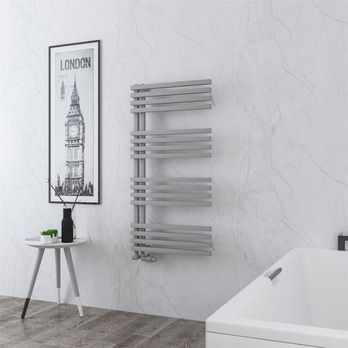 Eastbrook Reinbach Vertical Designer Straight Heated Towel Rail - Matt Grey