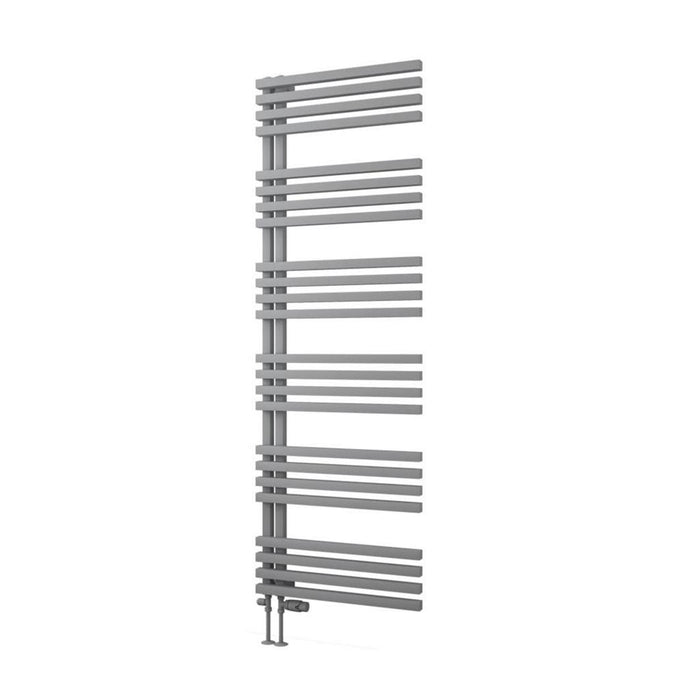Eastbrook Reinbach Vertical Designer Straight Heated Towel Rail - Matt Grey