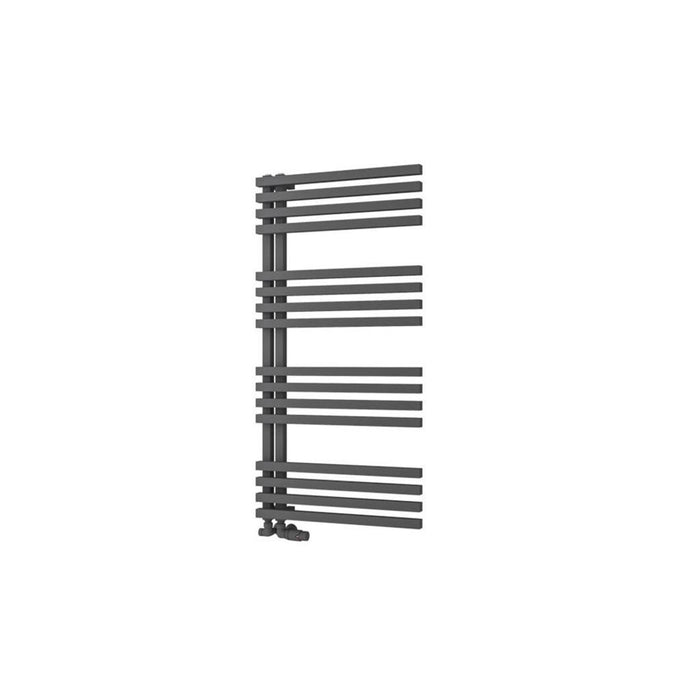 Eastbrook Reinbach Vertical Designer Straight Heated Towel Rail - Matt Anthracite