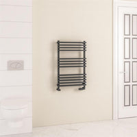 Eastbrook Rowsham Vertical Designer Heated Towel Rail - Matt Anthracite