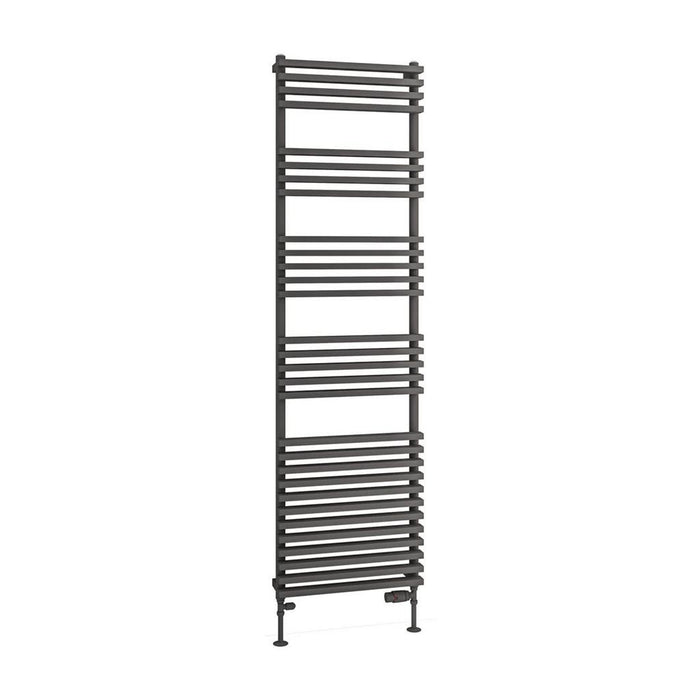 Eastbrook Rowsham Vertical Designer Heated Towel Rail - Matt Anthracite