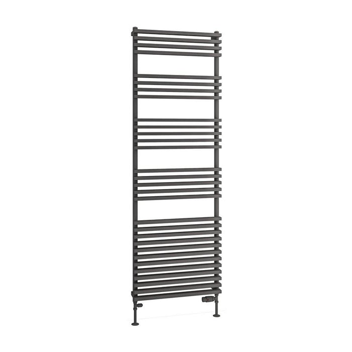 Eastbrook Rowsham Vertical Designer Heated Towel Rail - Matt Anthracite