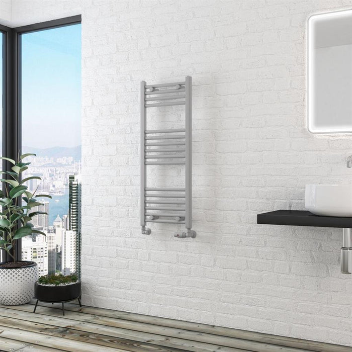 Eastbrook Wingrave Straight Heated Towel Rail - Matt Grey