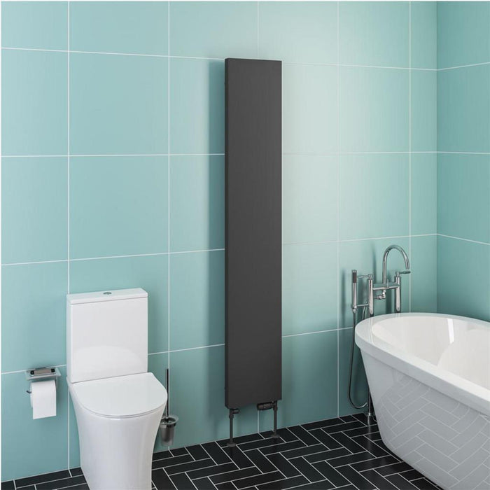 Eastbrook Wingrave Vertical Flat Panel Designer Radiator - Matt Anthracite