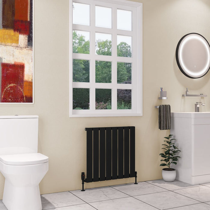 Eastbrook Deddington Single Horizontal Designer Radiator - Matt Black