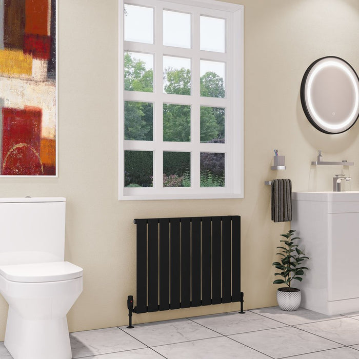 Eastbrook Deddington Single Horizontal Designer Radiator - Matt Black