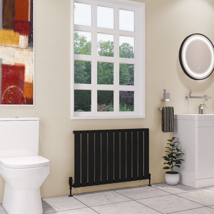 Eastbrook Deddington Single Horizontal Designer Radiator - Matt Black