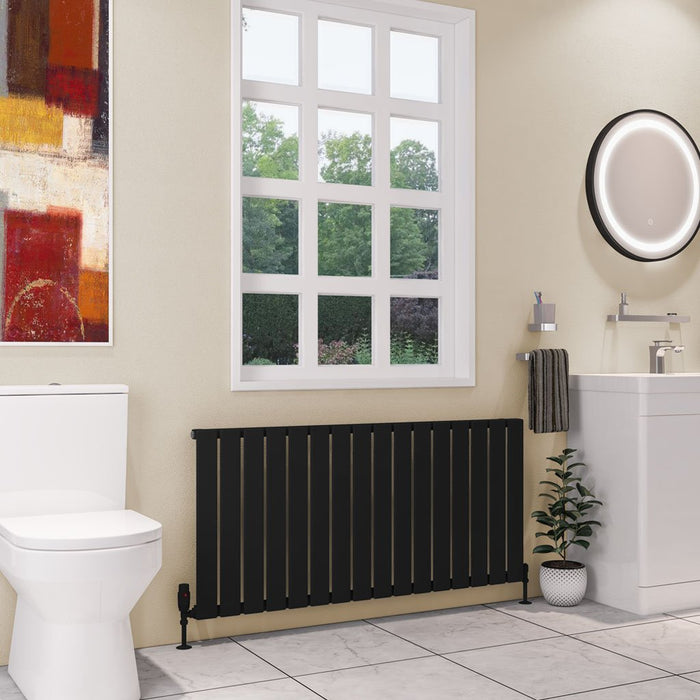 Eastbrook Deddington Single Horizontal Designer Radiator - Matt Black