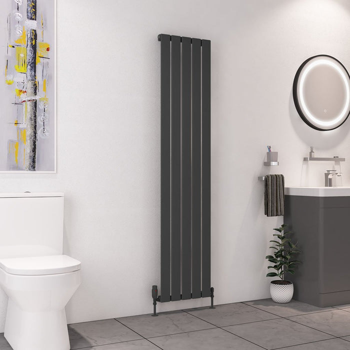 Eastbrook Deddington Single Vertical Designer Radiator - Matt Anthracite