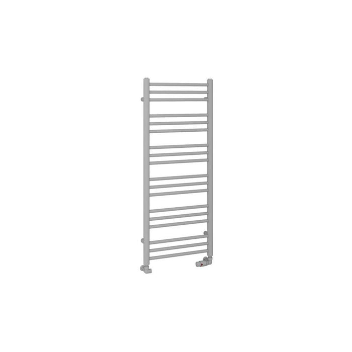 Eastbrook Coronium Round Vertical Straight Heated Towel Rail - Matt Grey
