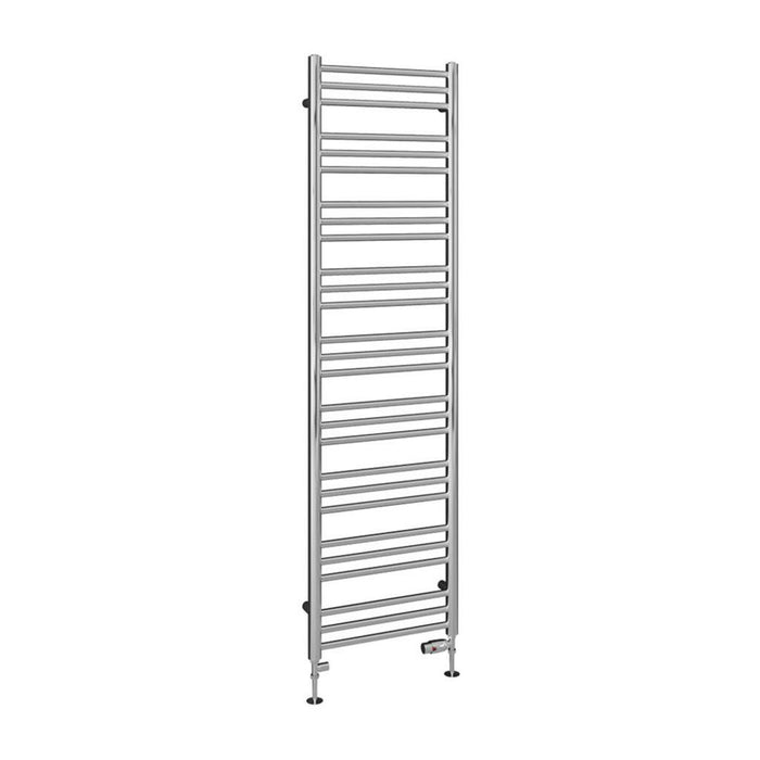 Eastbrook Coronium Round Vertical Straight Heated Towel Rail - Chrome