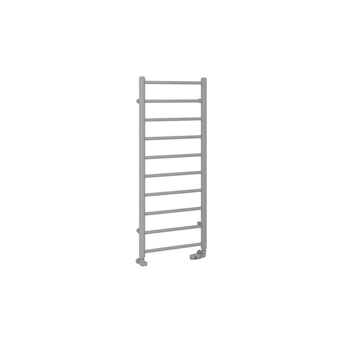 Eastbrook Tuscan Round Vertical Straight Heated Towel Rail - Matt Grey