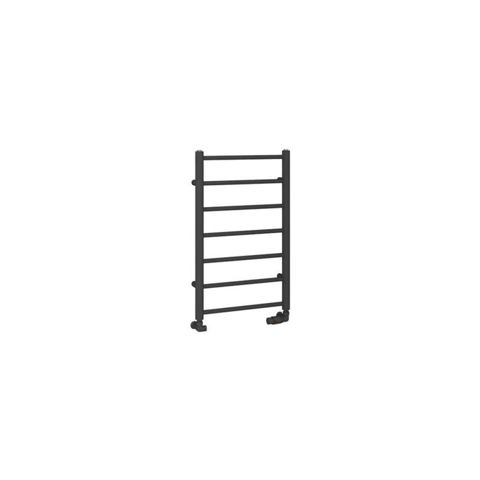 Eastbrook Tuscan Round Vertical Straight Heated Towel Rail - Matt Anthracite
