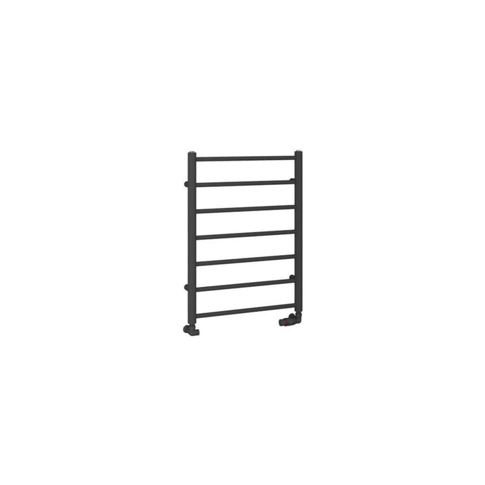 Eastbrook Tuscan Round Vertical Straight Heated Towel Rail - Matt Anthracite