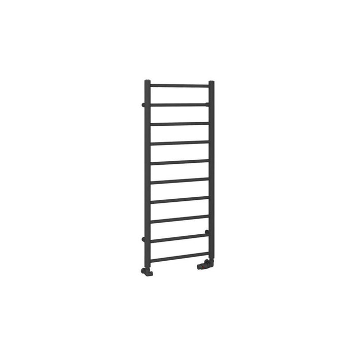 Eastbrook Tuscan Round Vertical Straight Heated Towel Rail - Matt Anthracite