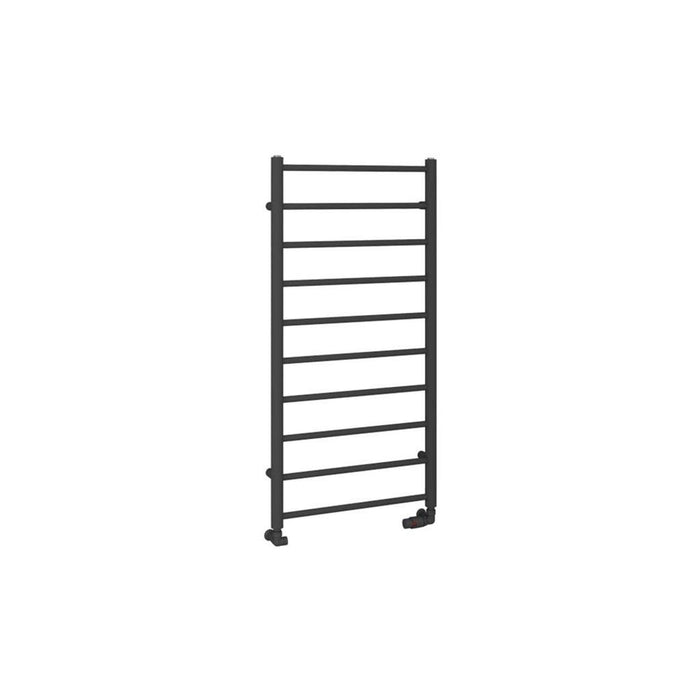 Eastbrook Tuscan Round Vertical Straight Heated Towel Rail - Matt Anthracite