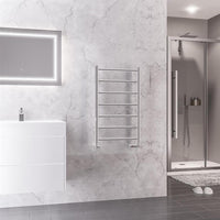 Eastbrook Tuscan Round Vertical Straight Heated Towel Rail - Chrome