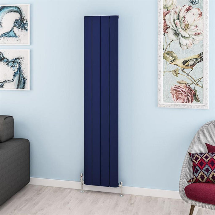Eastbrook Withington Aluminium Vertical Designer Radiator - Matt Cobalt Blue