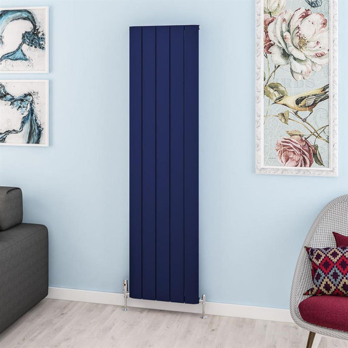 Eastbrook Withington Aluminium Vertical Designer Radiator - Matt Cobalt Blue