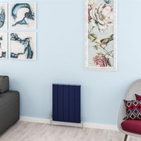 Eastbrook Withington Aluminium Vertical Designer Radiator - Matt Cobalt Blue
