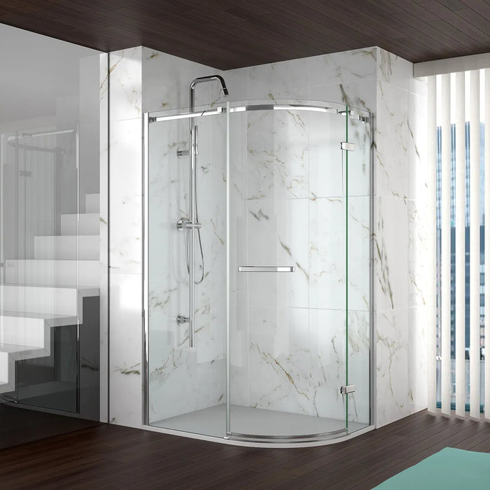 Merlyn 8 Series Frameless Offset Quadrant Single Shower Door