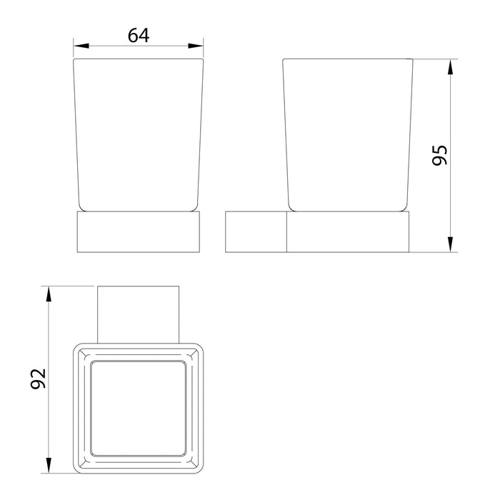 Scudo Alpha Tumbler Holder - Chrome