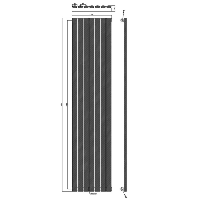 Scudo Apex Single Panel Vertical Designer Radiator