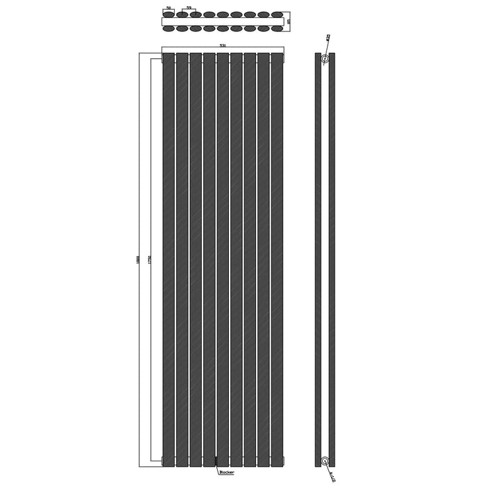 Scudo Apex Double Panel Vertical Designer Radiator