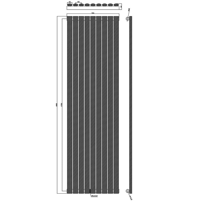 Scudo Apex Single Panel Vertical Designer Radiator