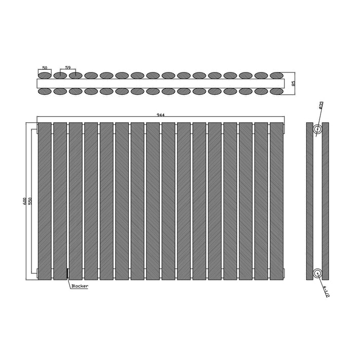 Scudo Apex Double Panel Horizontal Designer Radiator